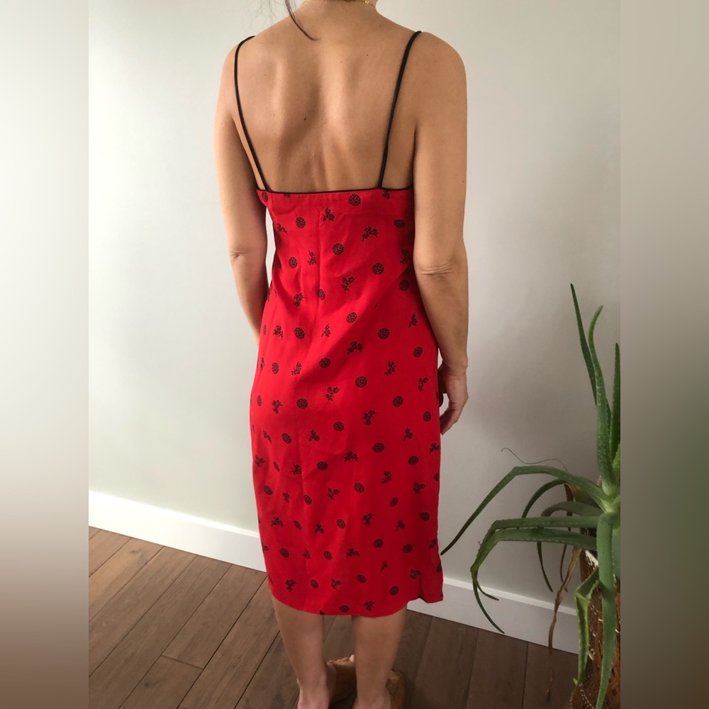 Vintage Red Slip Style dress